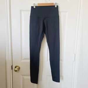 90 Degrees by Reflex Black Ankle High Waist Leggings w Pocket XS Polyester Blend